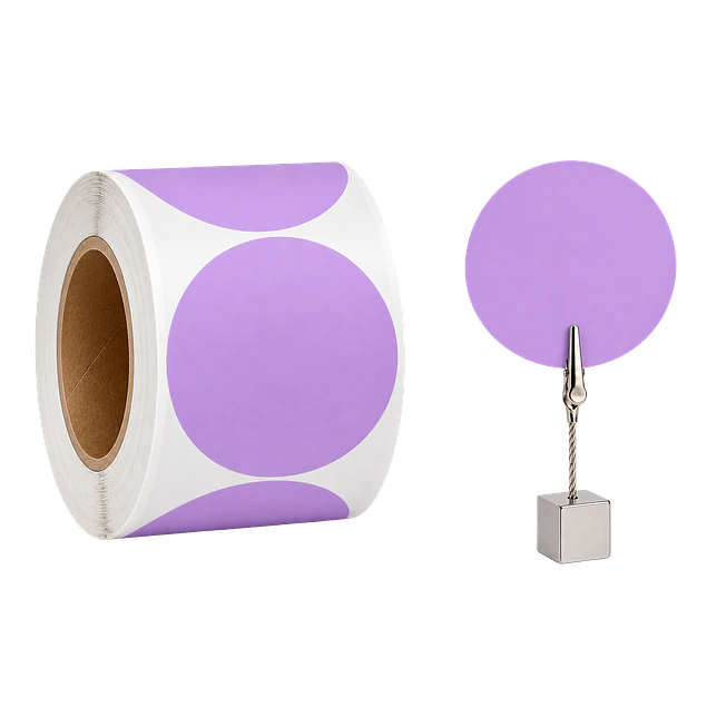 Etiquetas Termicas Directa Adhesivas 70x70 Mm Lila 500un