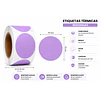 Etiquetas Termicas Directa Adhesivas 70x70 Mm Lila 500un