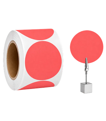 Etiquetas Termicas Directa Adhesivas 70x70 Mm Coral 500un