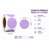 Etiquetas Termicas Directa Adhesivas 40x40 Mm Lila 500un