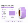 Etiquetas Termicas Directa Adhesivas 60x40 Mm Lila 500un