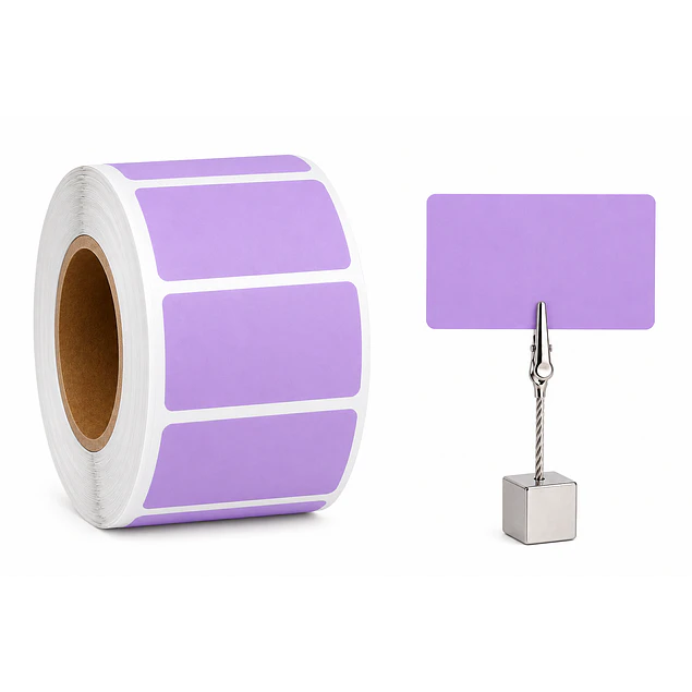 Etiquetas Termicas Directa Adhesivas 60x40 Mm Lila 500un