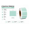 Etiquetas Termicas Directa Adhesivas 60x40 Mm Verde agua 500un