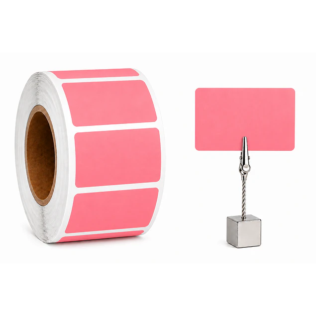 Etiquetas Termicas Directa Adhesivas 60x40 Mm Rosada 500un