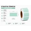 Etiquetas Termicas Directa Adhesivas 60x30 Mm Verde agua 500un
