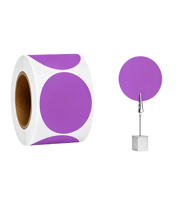 Etiquetas Termicas Directa Adhesivas 50x50 Morada 500un