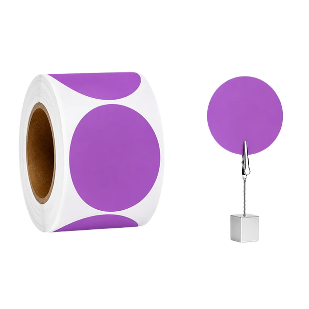 Etiquetas Termicas Directa Adhesivas 50x50 Morada 500un