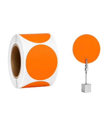 Etiquetas Termicas Directa Adhesivas 50x50 Mm Naranja 500un