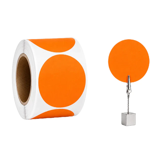 Etiquetas Termicas Directa Adhesivas 50x50 Mm Naranja 500un