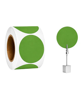 Etiquetas Termicas Directa Adhesivas 50x50 Mm Verde Oscuro 500un
