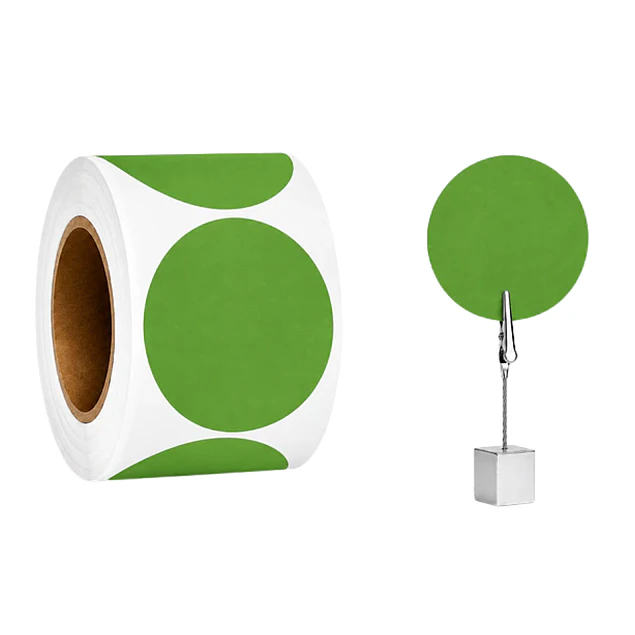 Etiquetas Termicas Directa Adhesivas 50x50 Mm Verde Oscuro 500un