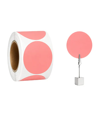 Etiquetas Termicas Directa Adhesivas 50x50 Mm Rosada 500un