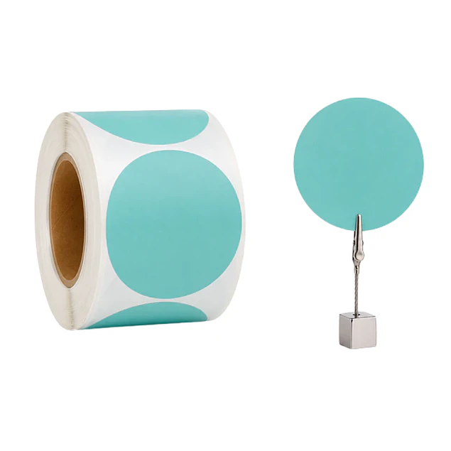 Etiquetas Termicas Directa Adhesivas 50x50 Mm Turquesa 500un