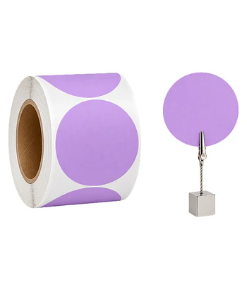 Etiquetas Termicas Directa Adhesivas 70x70 Mm Lila 500un