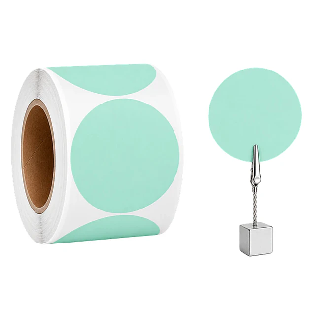 Etiquetas Termicas Directa Adhesivas 70x70 Mm Verde agua 500un