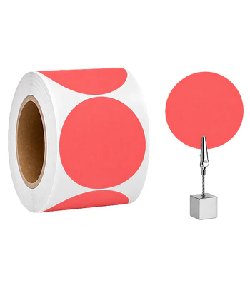Etiquetas Termicas Directa Adhesivas 70x70 Mm Coral 500un