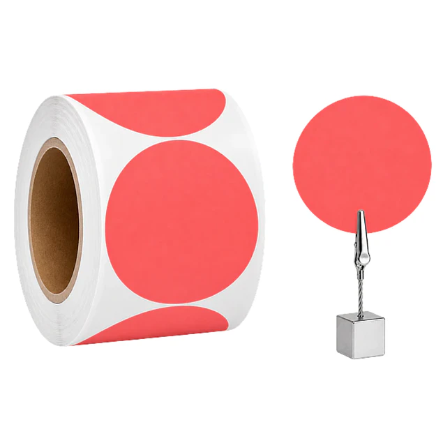 Etiquetas Termicas Directa Adhesivas 70x70 Mm Coral 500un