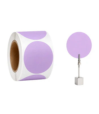 Etiquetas Termicas Directa Adhesivas 40x40 Mm Lila 500un