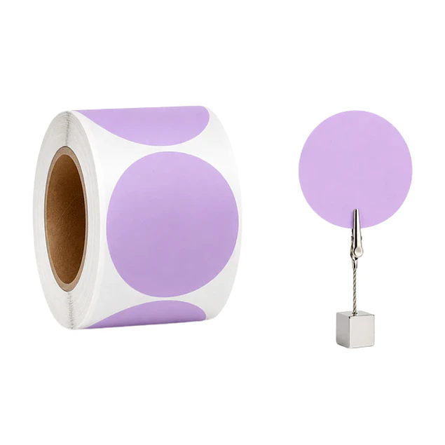 Etiquetas Termicas Directa Adhesivas 40x40 Mm Lila 500un