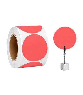 Etiquetas Termicas Directa Adhesivas 40x40 Mm Coral 500un