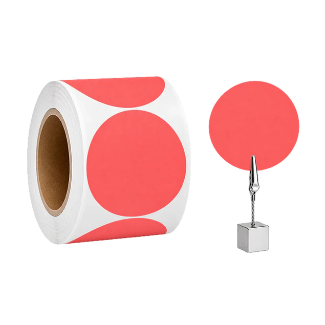 Etiquetas Termicas Directa Adhesivas 40x40 Mm Coral 500un