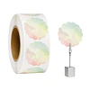 Etiquetas Vinilo Nube tye dye verde agua Autoadhesivas Térmicas 50x50mm 400 Unidades