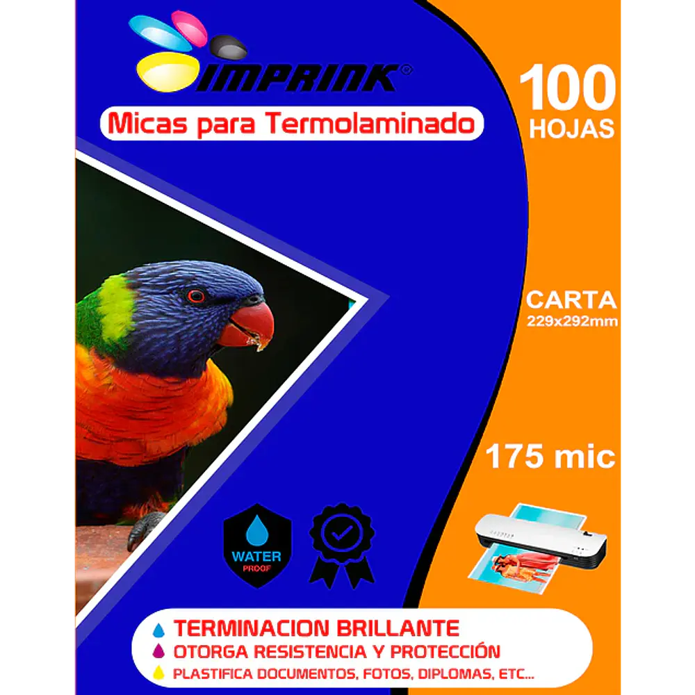SEGUNDA SELECCIÓN! 100 Micas Para Termolaminadora tamaño Carta 175 MICRONES para Laminado (E)