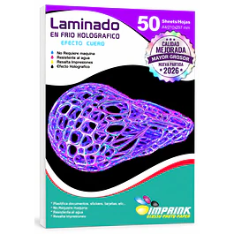 Laminado en Frio Transparente Efecto cuero A4/50 Hojas