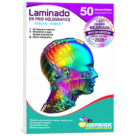 Laminado en Frio Transparente Efecto Punto (Glitter) A4/50 hojas
