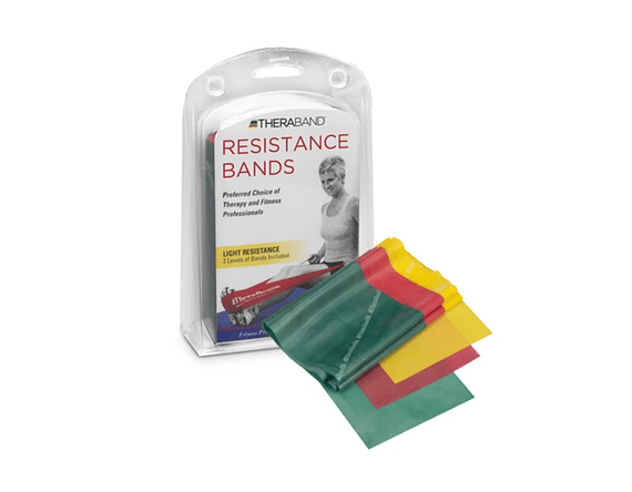  Kit de Bandas de Resistencia Liviana Theraband 1,5 mt (amarillo, rojo, verde)  1