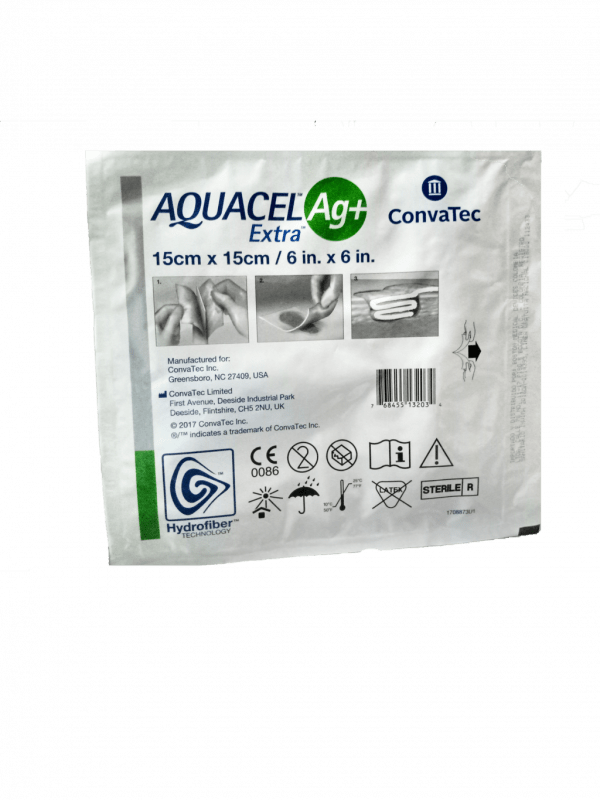 Aquacel AG + Extra con Alginato de Plata 15×15 cm unidad