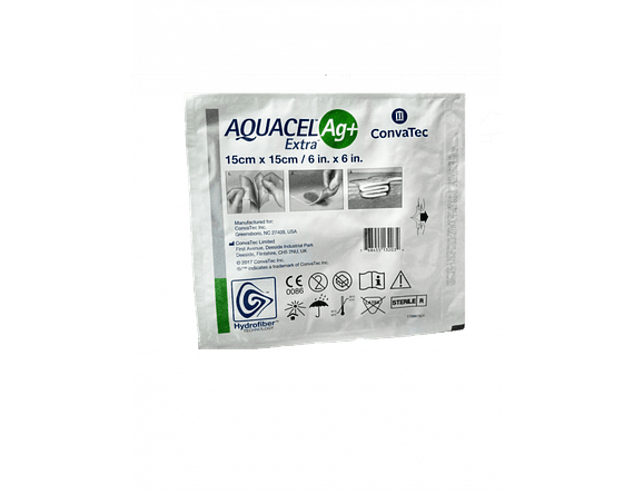 Aquacel AG + Extra con Alginato de Plata 15×15 cm unidad 2