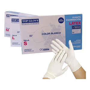 Guante de Examinación de Látex Top Glove Con Polvo