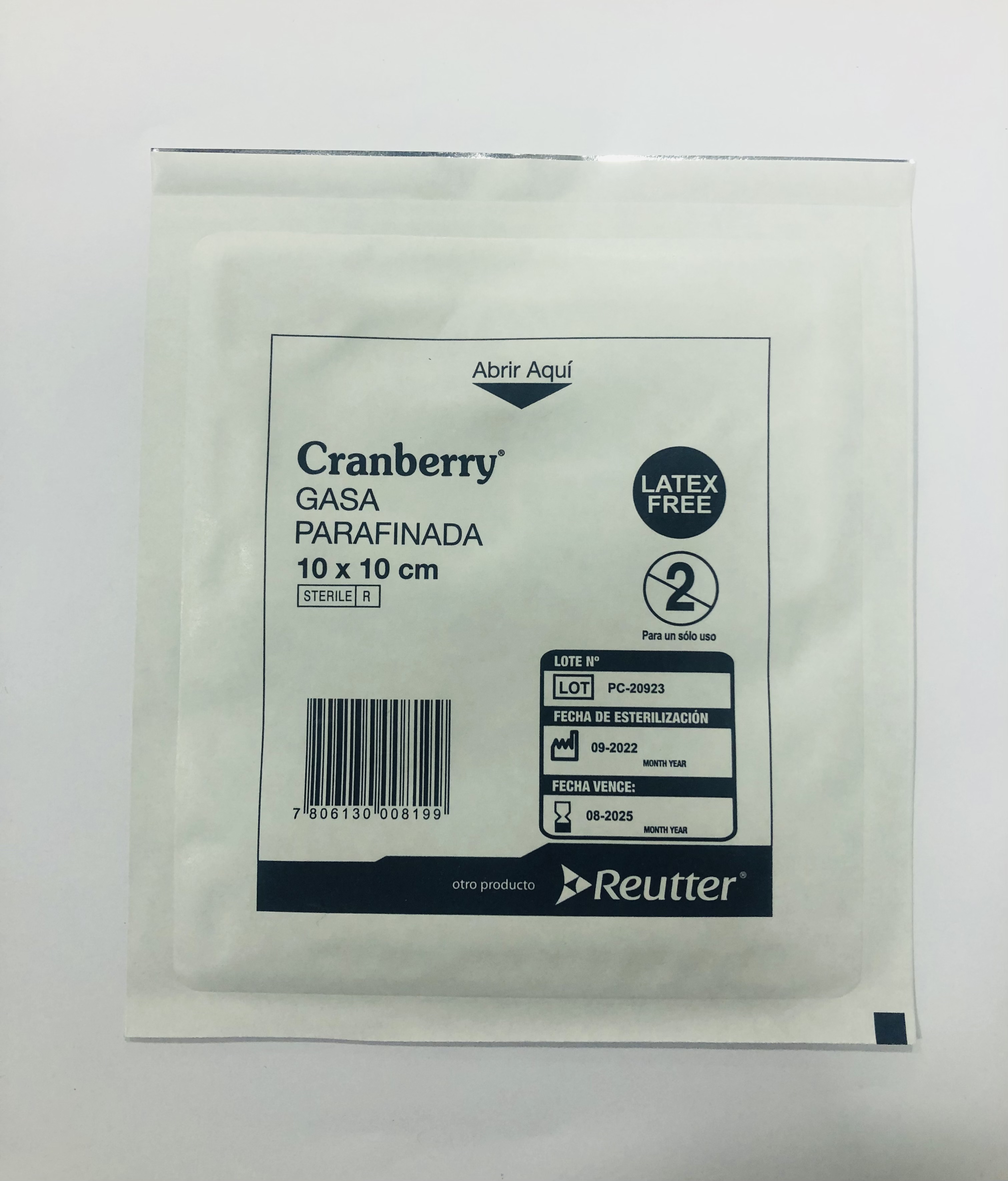 Gasa Parafinada 10x10 Cranberry (Unidad) | Improkine