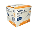 Caja Aguja Hipodérmica  Cranberry (Caja de 100 Unidades) 21G x 1 1/2, 23G x 1, 25G x 5/8. 2