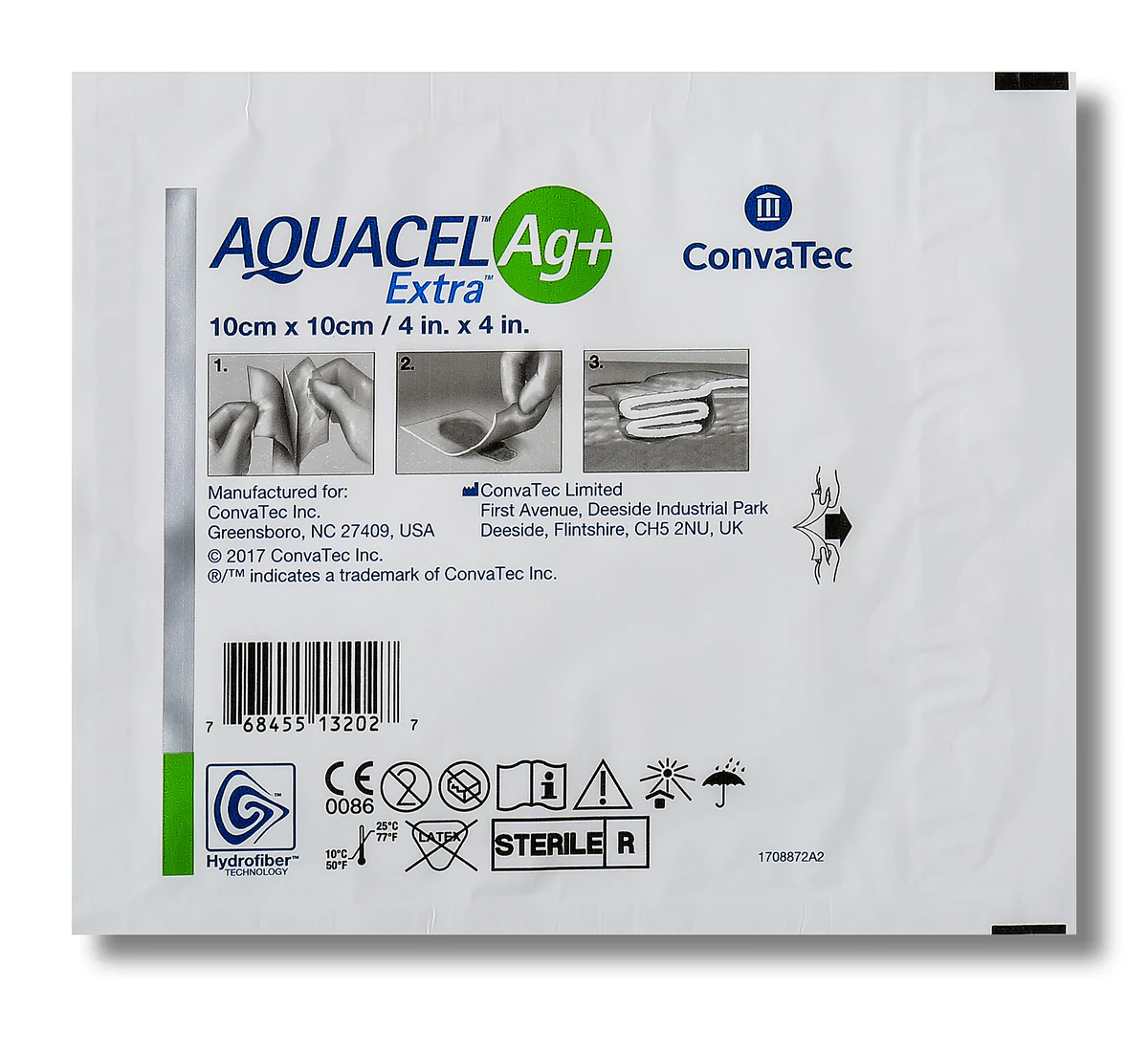 Aquacel AG + Extra con Alginato de Plata 10×10 cm unidad