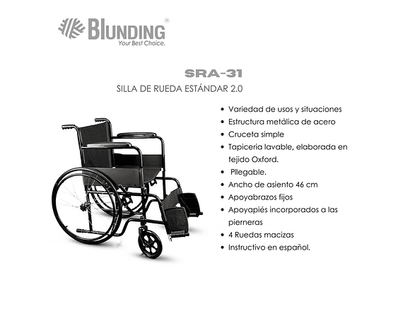 Silla de Ruedas Estándar 2 Blunding 2