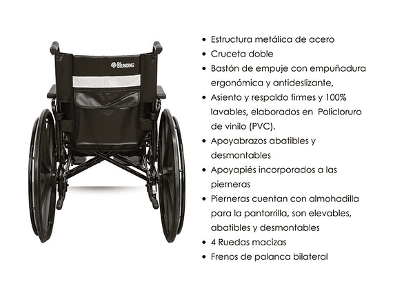 Silla de Ruedas Traumatológica Premium Blunding 3