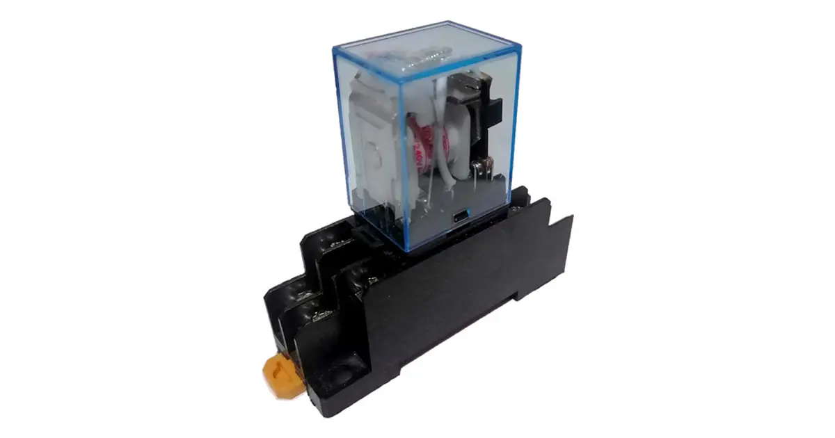 Rele 8 Pines 220vac Con Base, 2no + 2nc, 10a