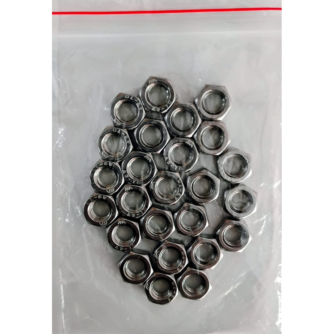 Tuerca Hexagonal M6 Acero Inoxidable, Pack 25 Unidades 3