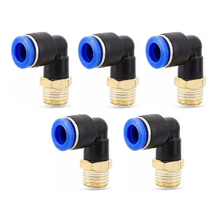 Conector Codo 1/8 X 8mm Pack 5 Unidades