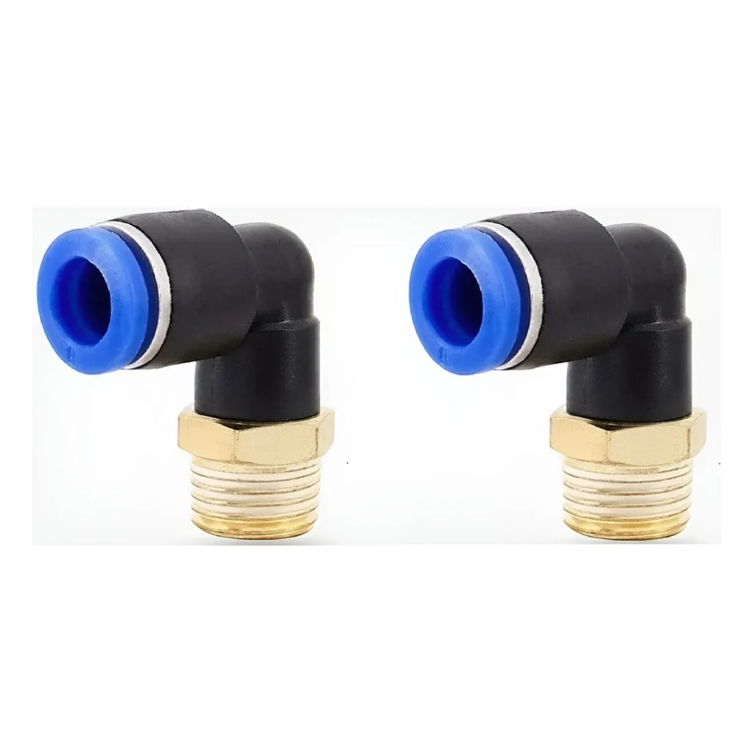 Conector Codo 1/4 X 8mm Pack 2 Unidades 1