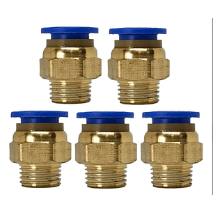 Conector Recto Hilo 1/4 X 8mm Neumático Pack 5 Unidades