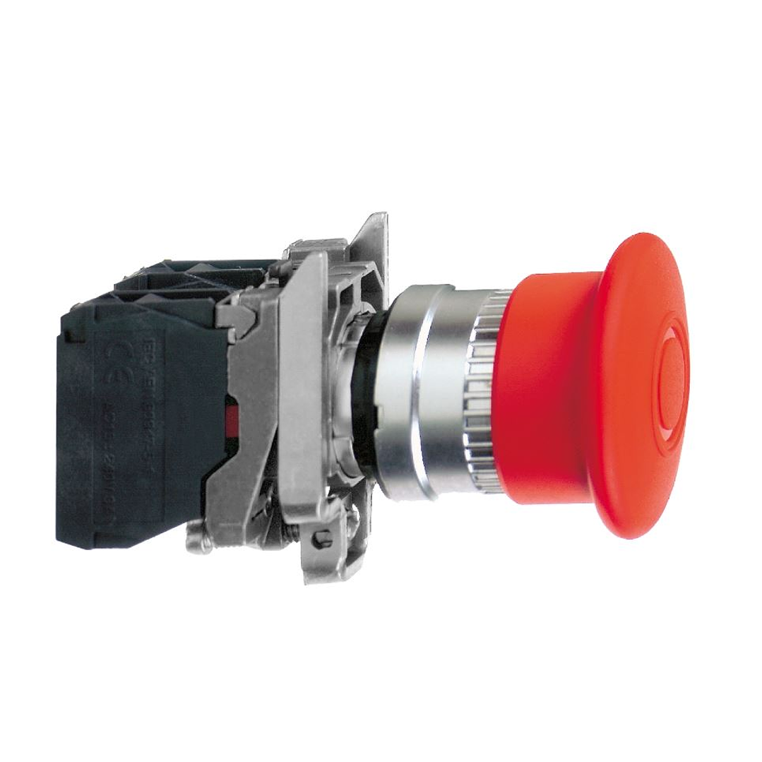 Pulsador Parada Emergencia Metálico 22mm, 1NC, XB4BS8442 Schneider Electric 2