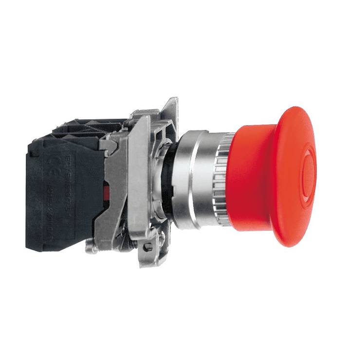 Pulsador Parada Emergencia Metálico 22mm, 1NC, XB4BS8442 Schneider Electric 2