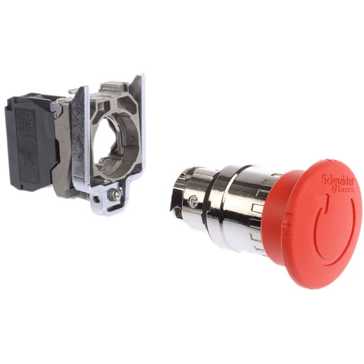 Pulsador Parada Emergencia Metálico 22mm, 1NC, XB4BS8442 Schneider Electric 3