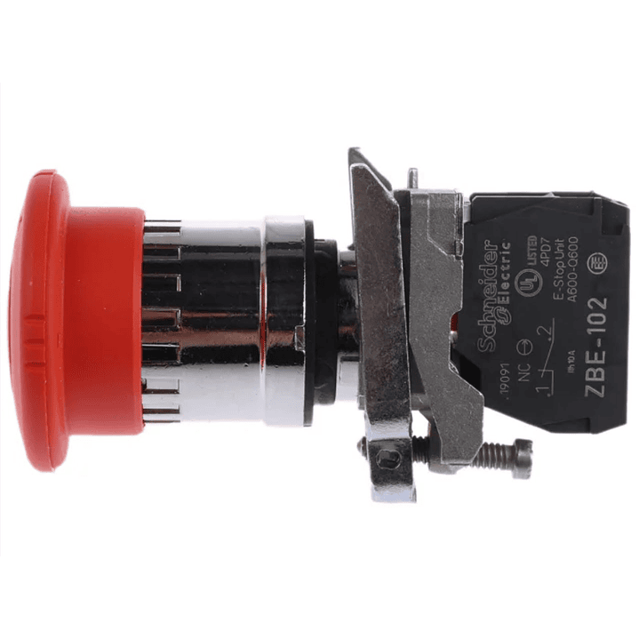 Pulsador Parada Emergencia Metálico 22mm, 1NC, XB4BS8442 Schneider Electric 5