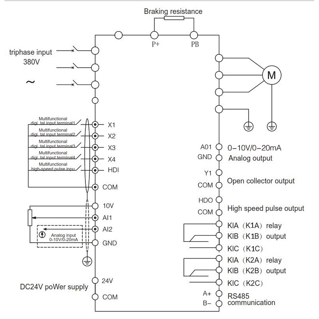 Variador Frecuencia 18,5kw Entrada Y Salida Trifásica 3x380v 7