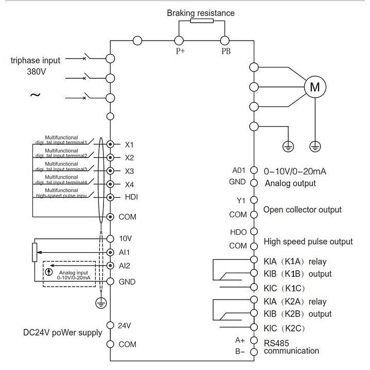 Variador Frecuencia 18,5kw Entrada Y Salida Trifásica 3x380v 7
