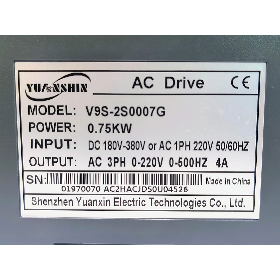 Inversor Solar  750W Variador Frecuencia Para Bomba Trifásica 0.75KW (1 HP) 12